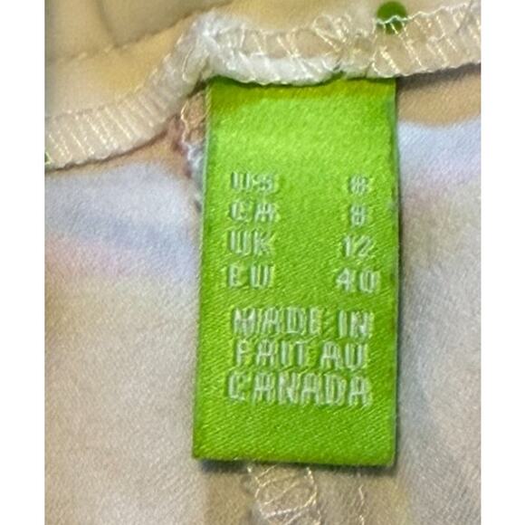 Swing Golf Control Ankle Pant Women 8 White Neon Plaid Stretch Outdoor Masters - Picture 8 of 11